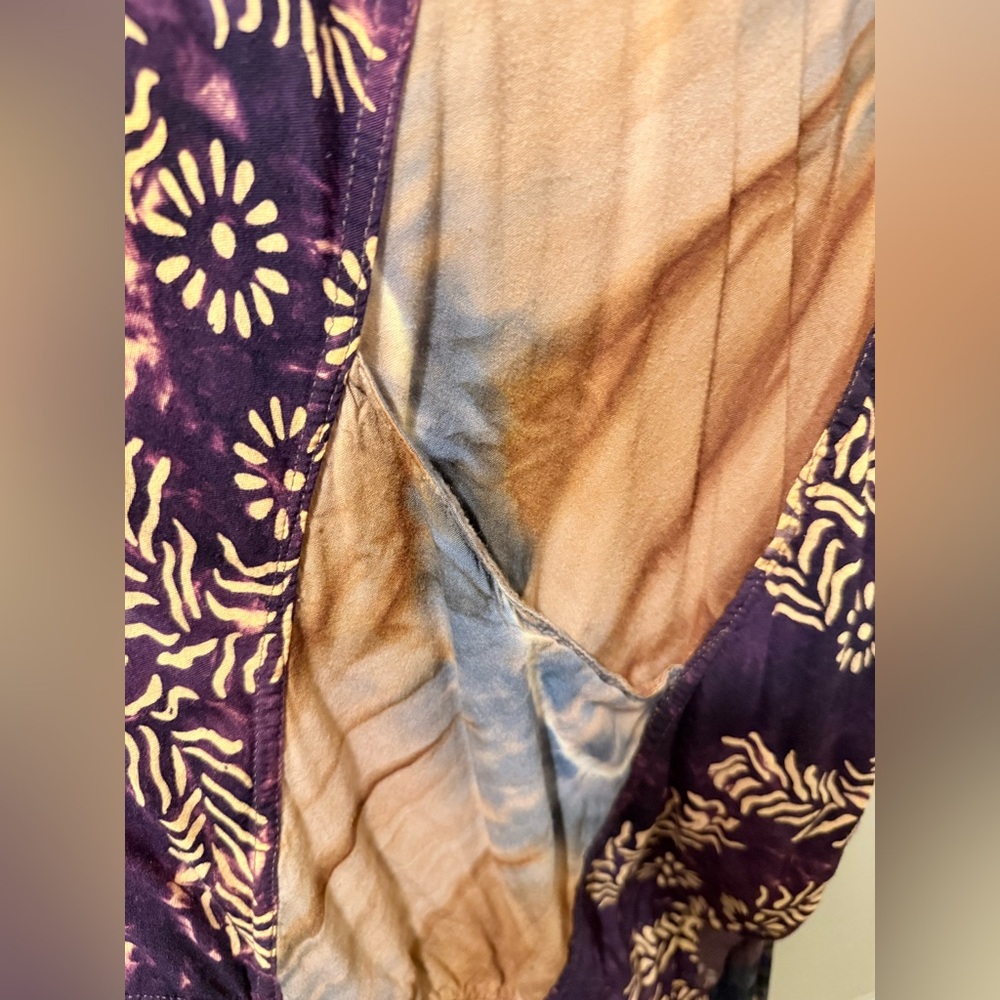 Lotus Traders Rayon Patchwork Batik Duster With S… - image 6